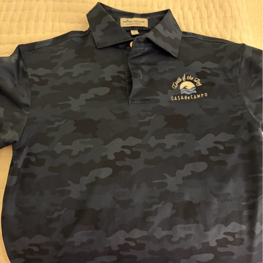 Peter Millar Black/Blue Camo kids Tee